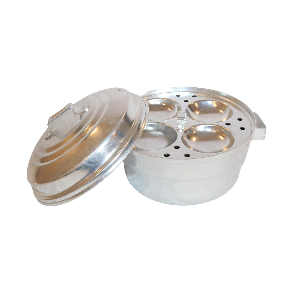 Aluminum Idly Steamer Pot with Domed Lid, image 3