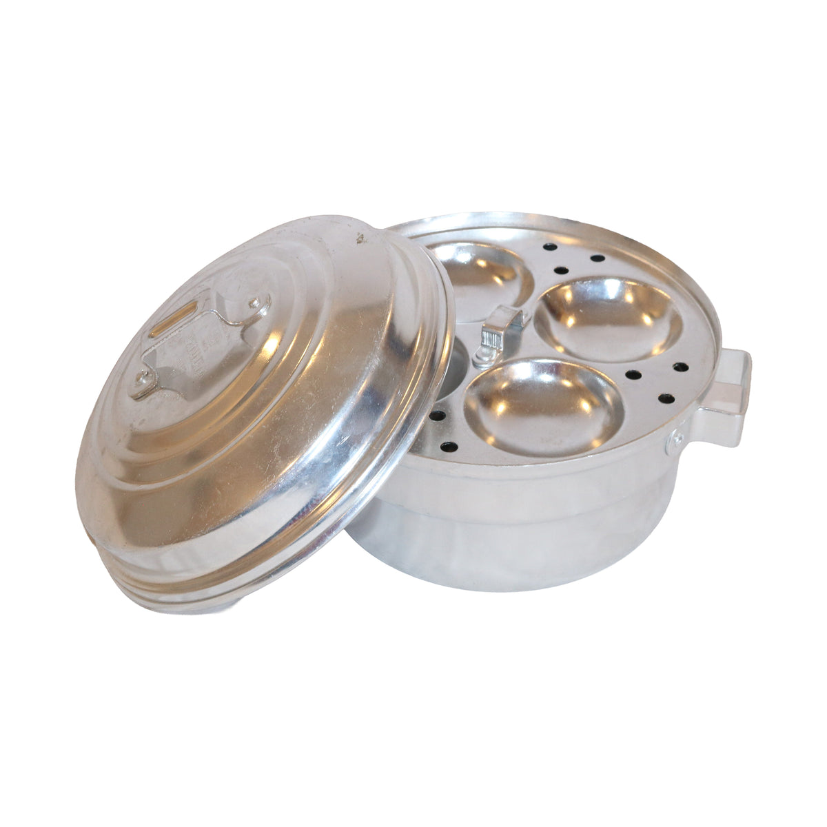 Aluminum Idly Steamer Pot with Domed Stepped Lid, image 3