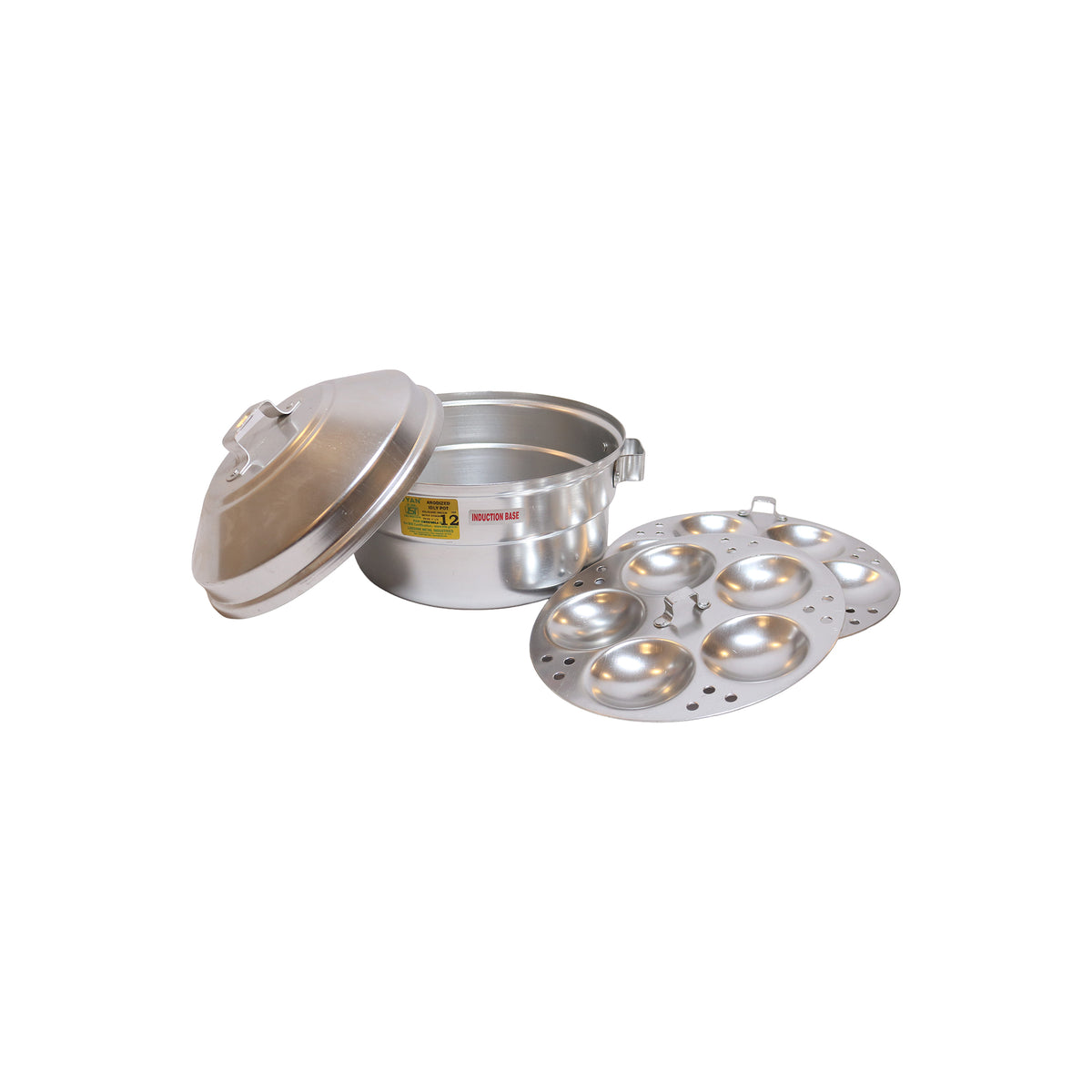 Anodized Aluminum Idly Pot with Domed Lid, image 3