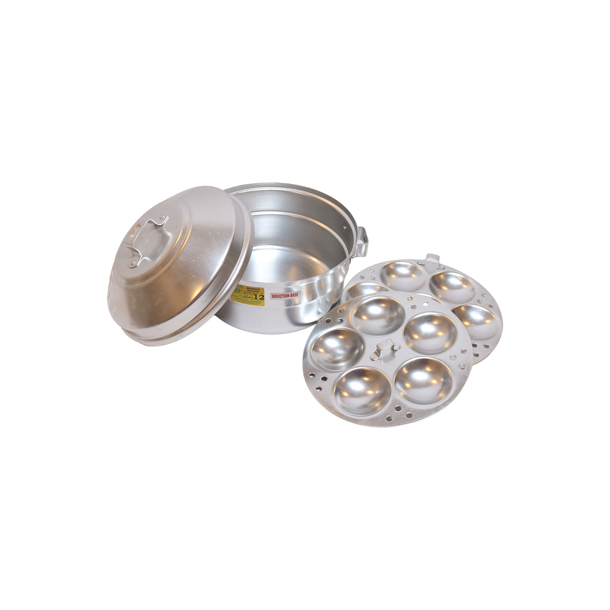 Anodized Aluminum Idly Pot with Domed Lid, image 4