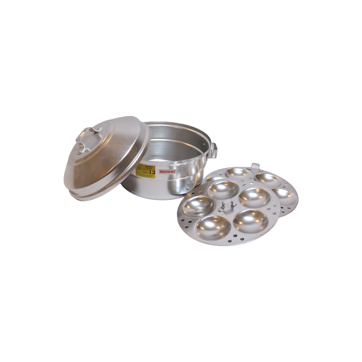 Anodized Aluminum Idly Pot with Domed Lid, image 5