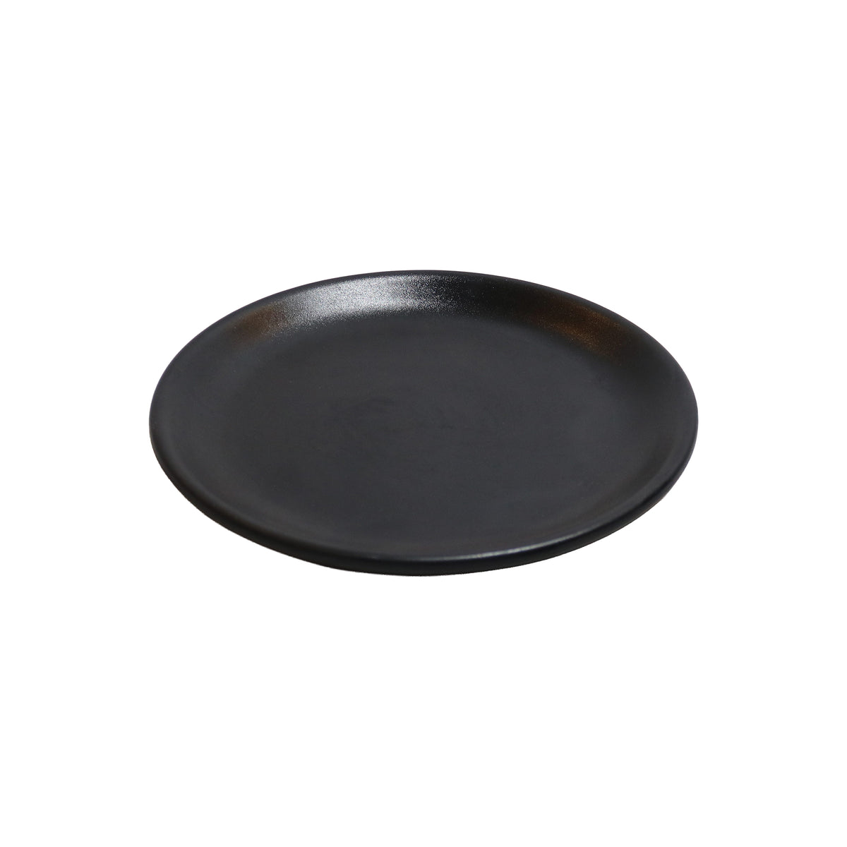Black Ceramic Half Plate, image 1