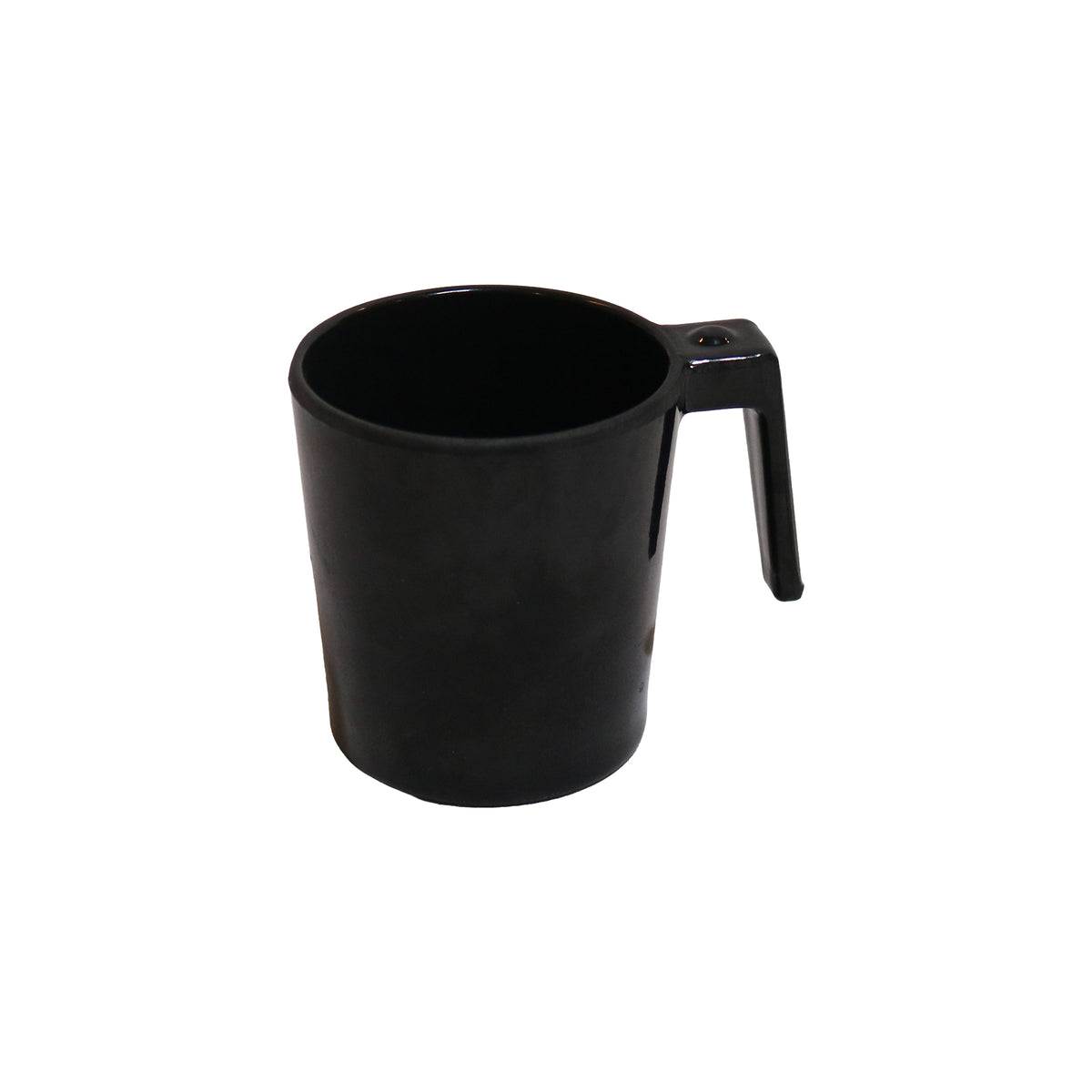Black Plastic Cup & Saucer, image 1
