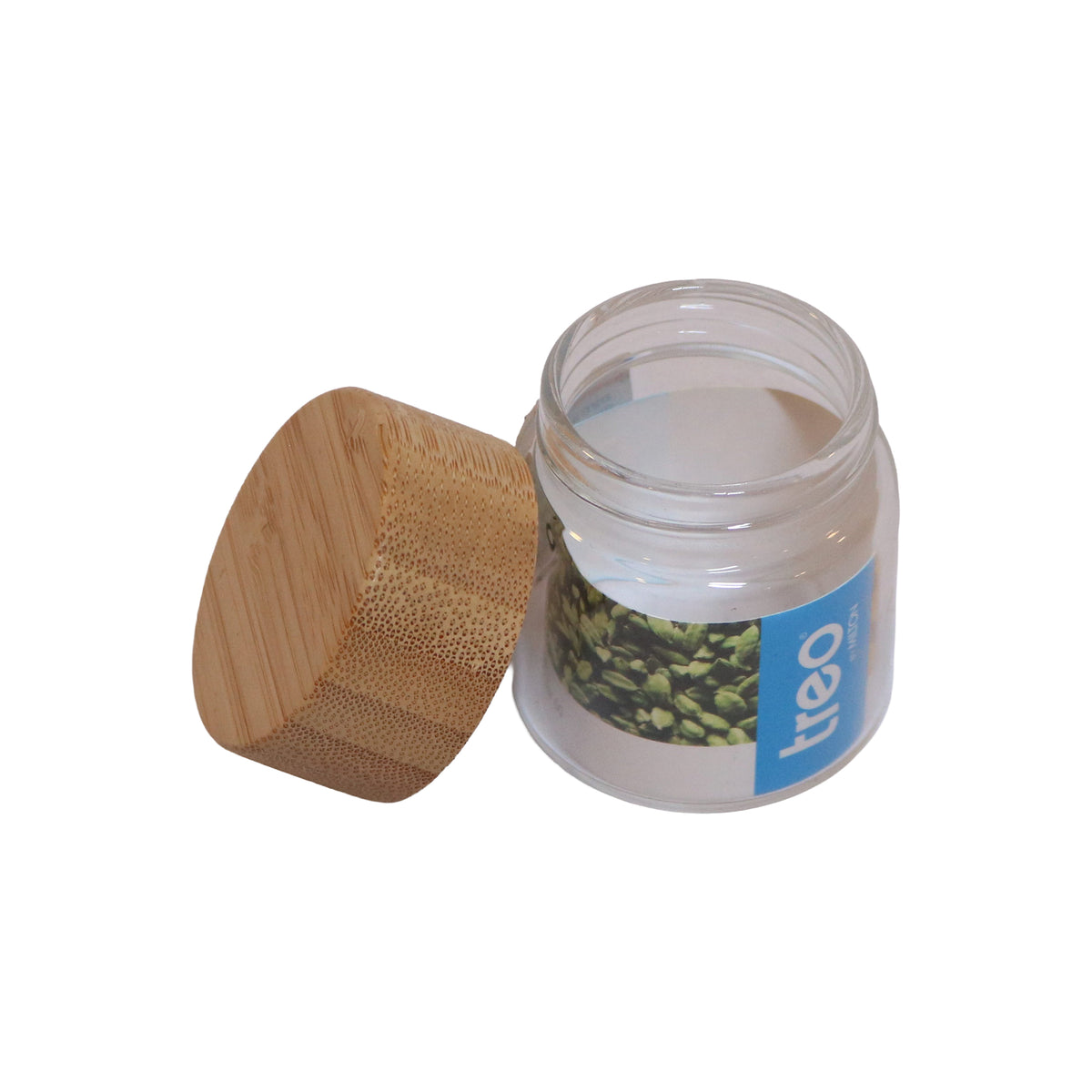 Borosilicate Glass Storage Jar with Wooden Lid, image 2