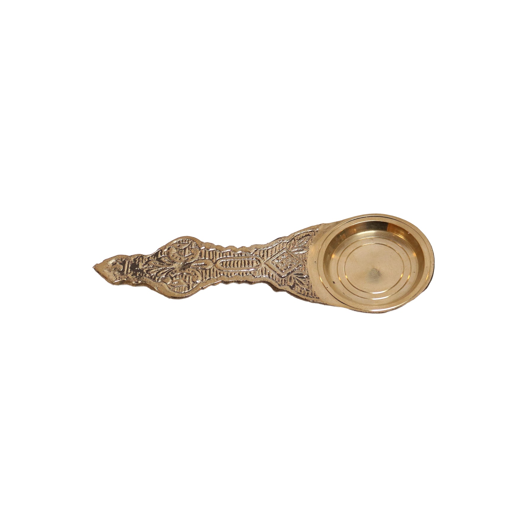 Brass Aarathi Ritual Spoon, image 3