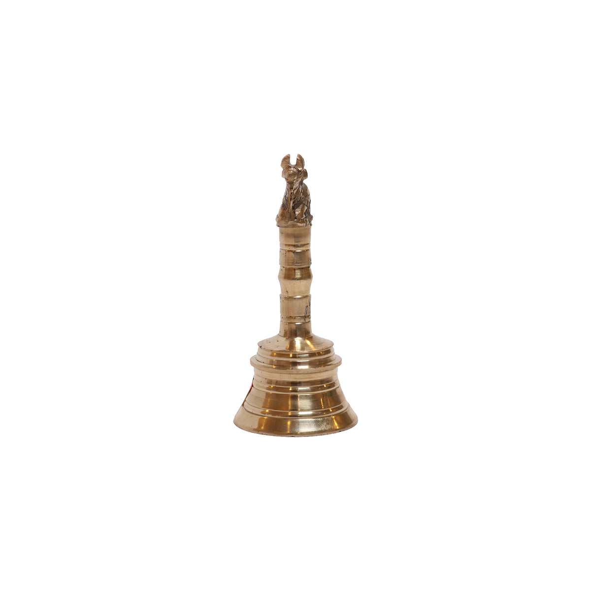 Brass Bell with Seated Animal Finial, image 1