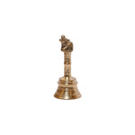 Brass Bell with Seated Animal Finial, image 3
