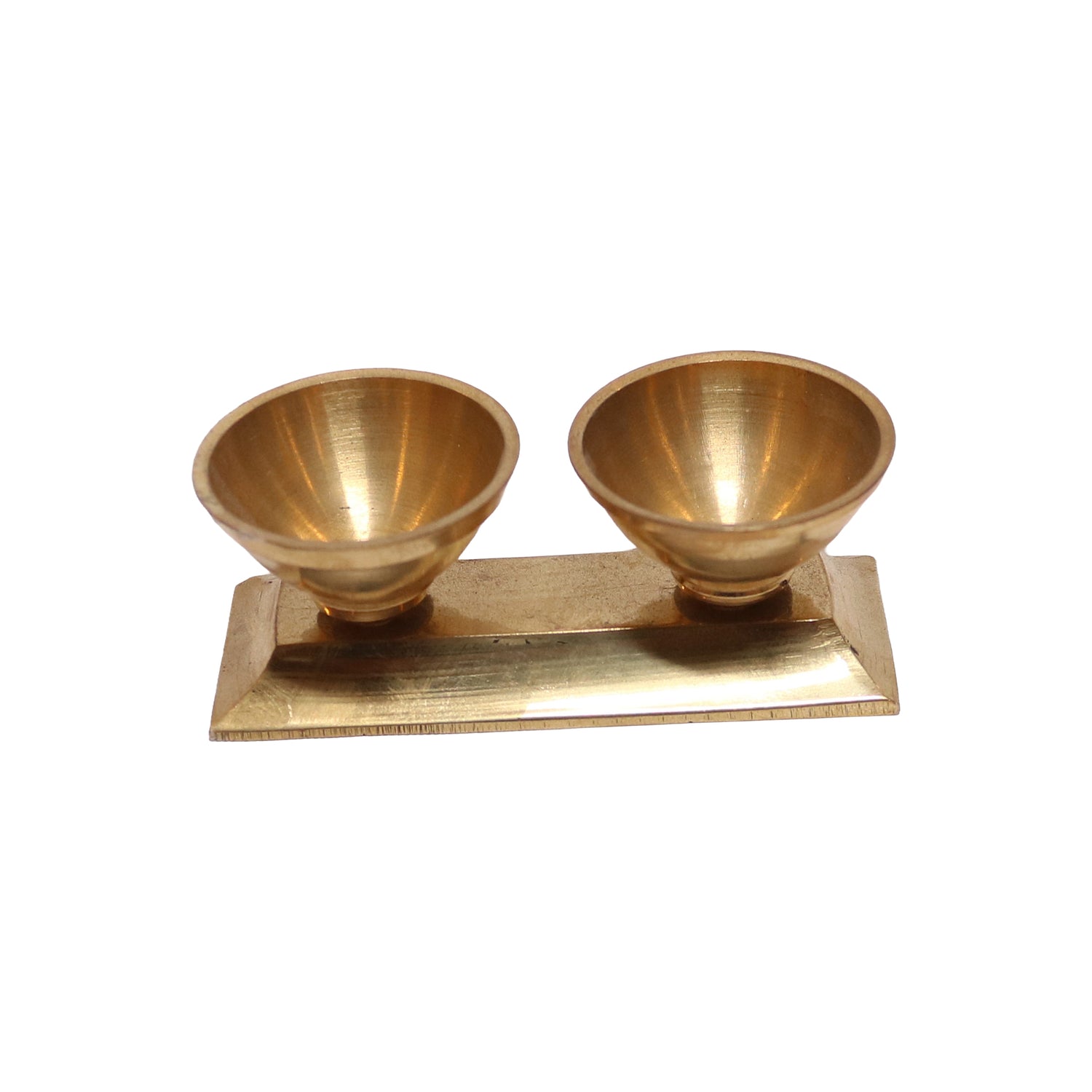 Brass Dual-Bowl Holder, image 2