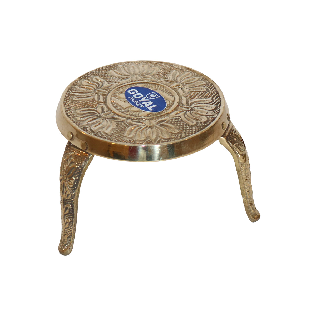 Brass Mukkali Stool, image 1
