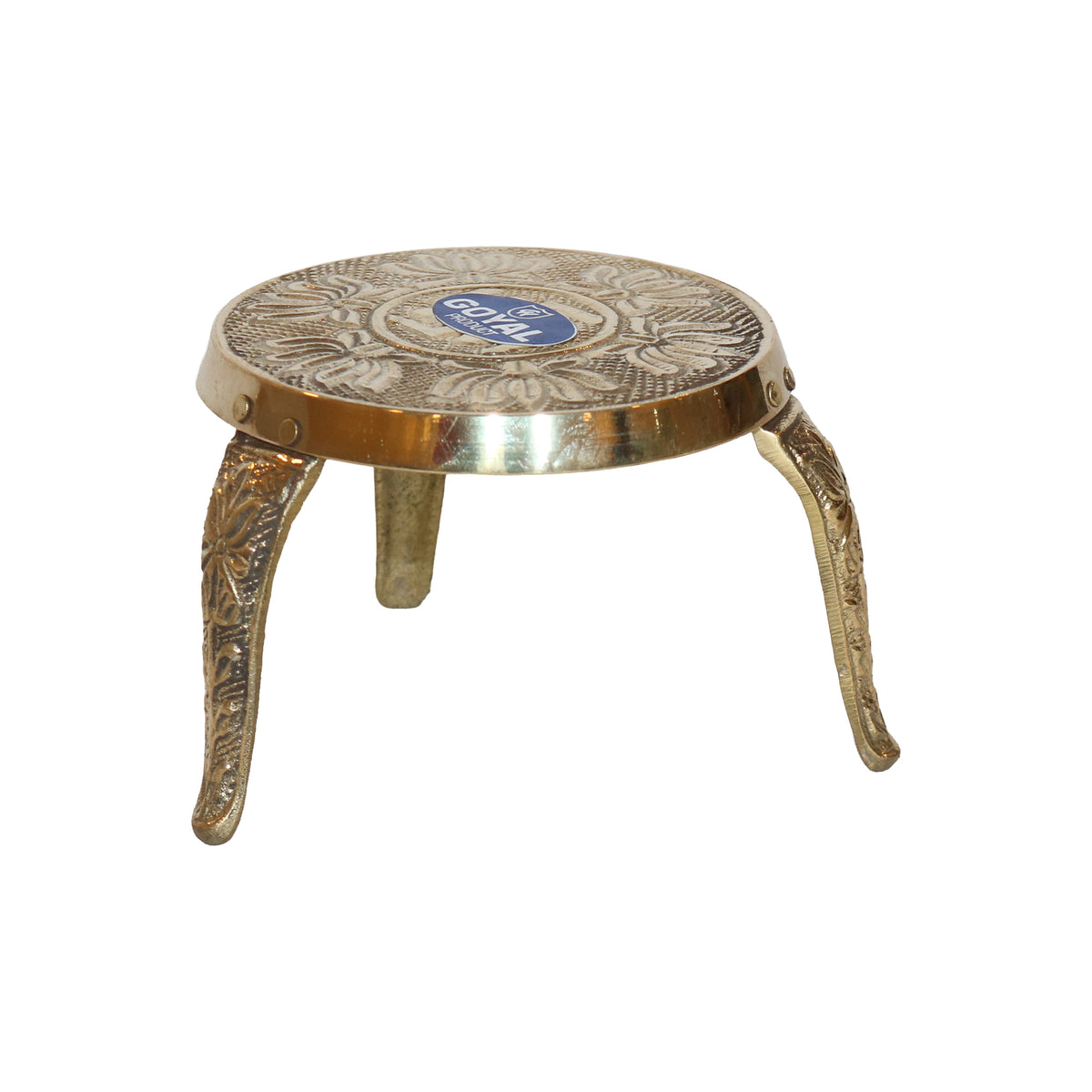 Brass Mukkali Stool, image 2