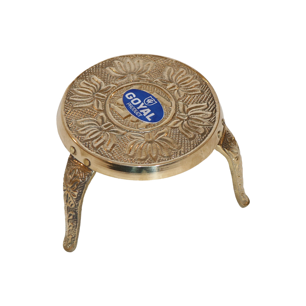 Brass Mukkali Stool, image 3