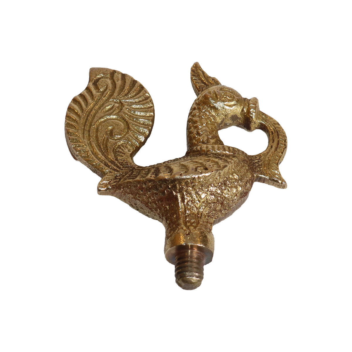 Brass Rooster Lamp Finial, image 2