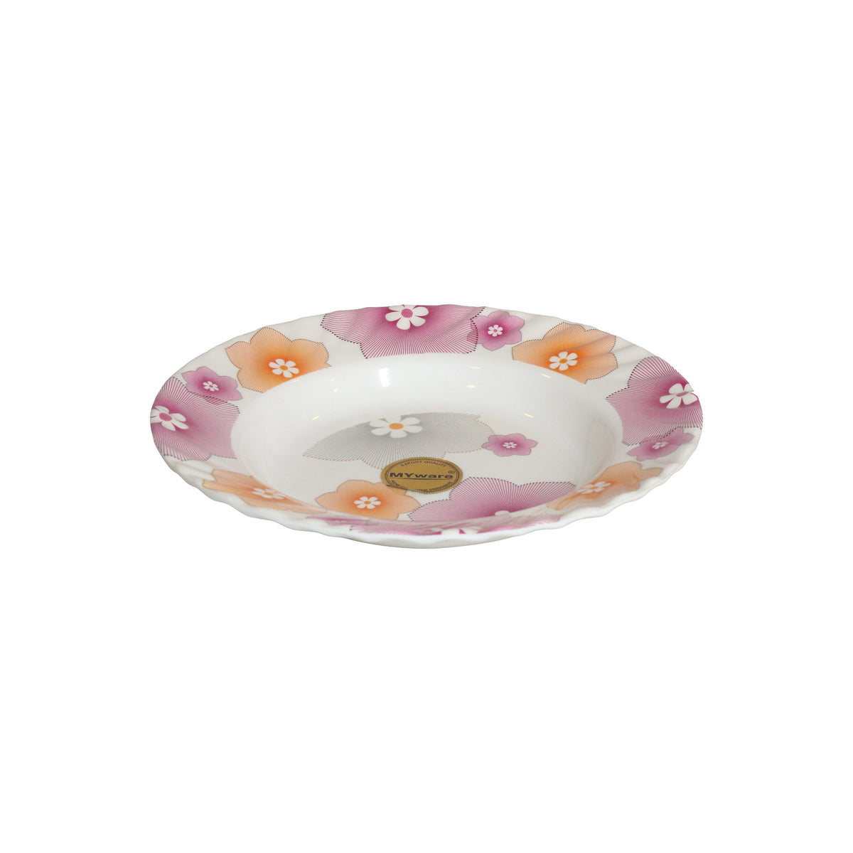 Ceramic Soup Plate with Scalloped Edge, image 1