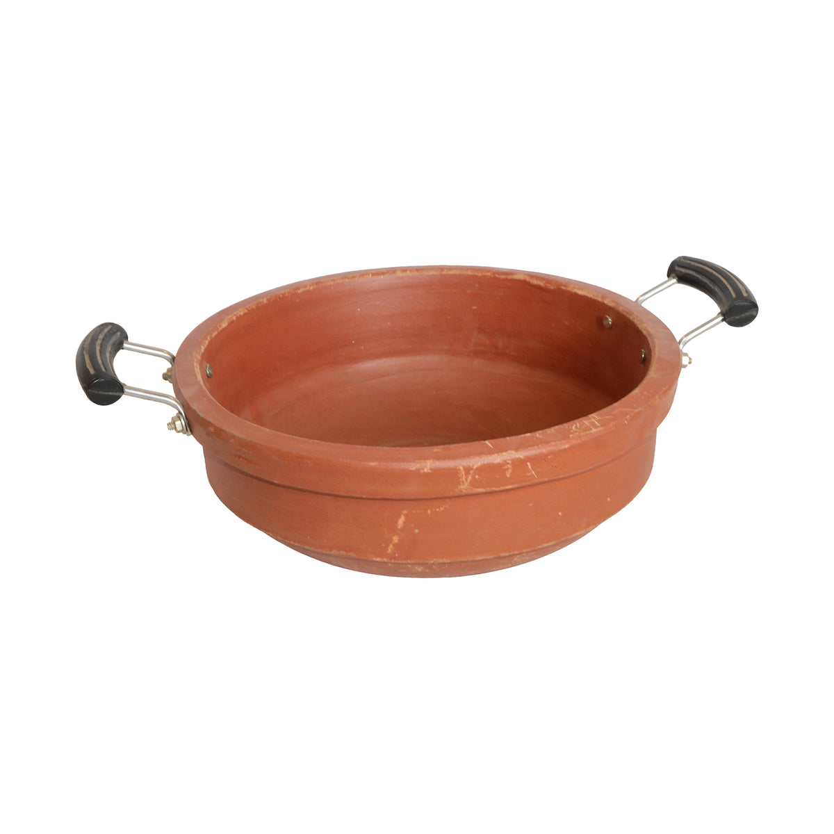 Clay Kadai with Metal Handles, image 1
