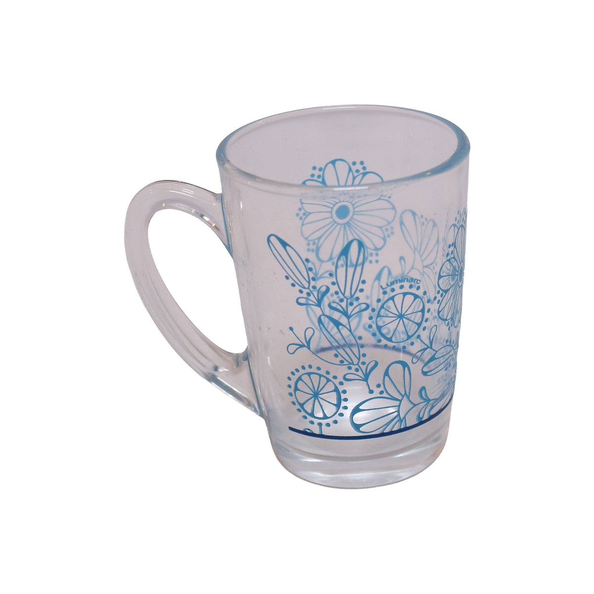 Clear Glass Tumbler with Curved Handle, image 1
