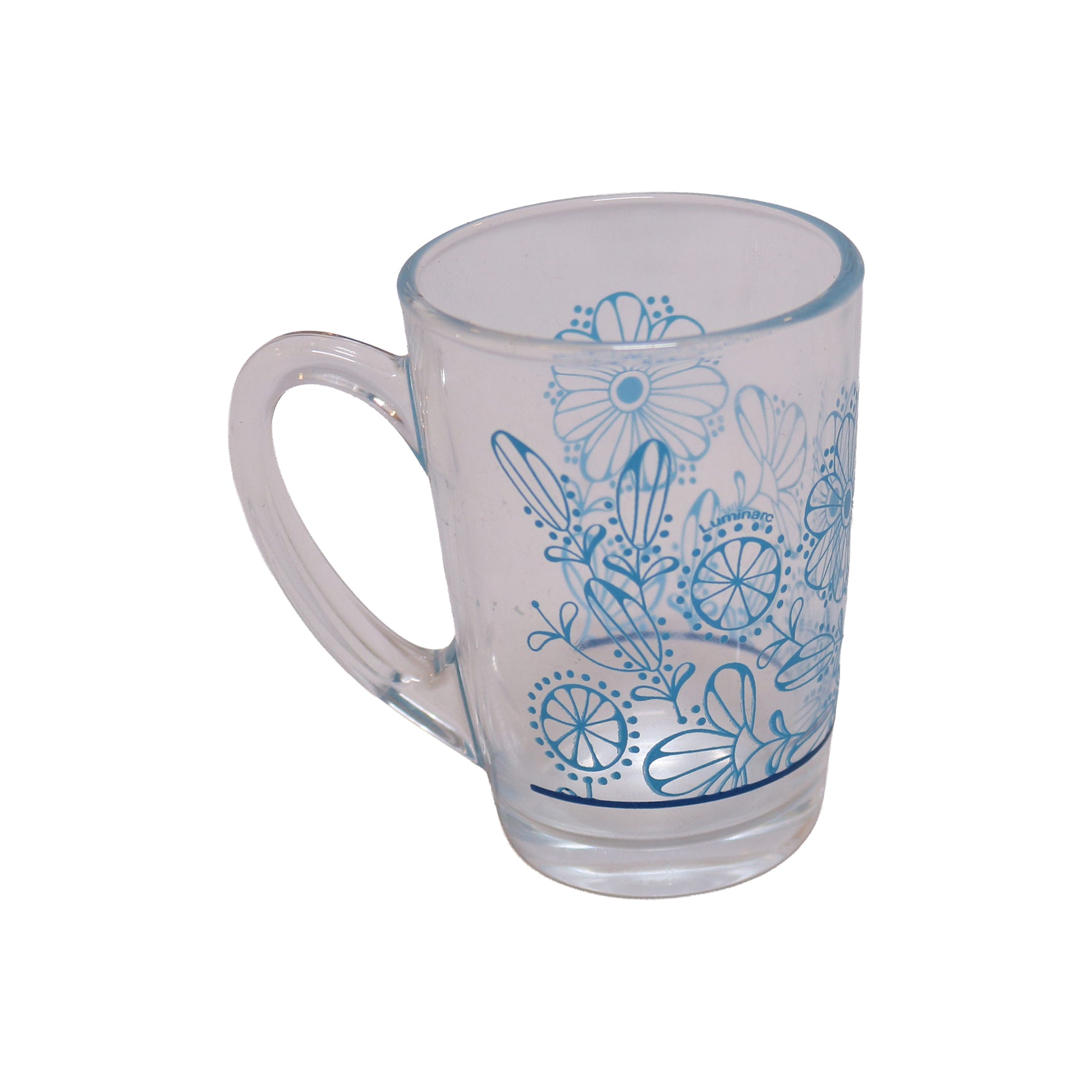 Clear Glass Tumbler with Curved Handle, image 1