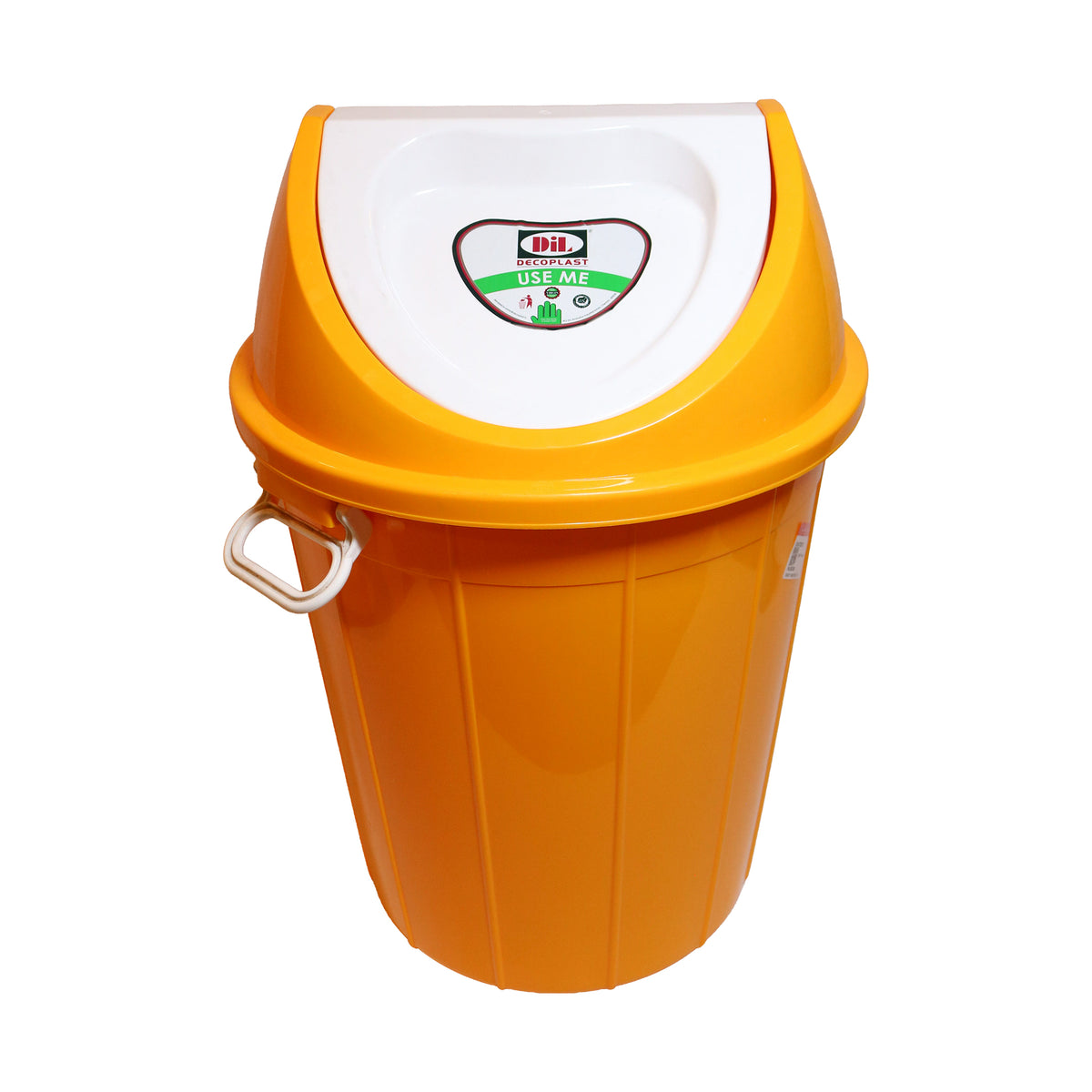 Dil Decoplast 50 Litre Orange Plastic Swing Bin, image 4