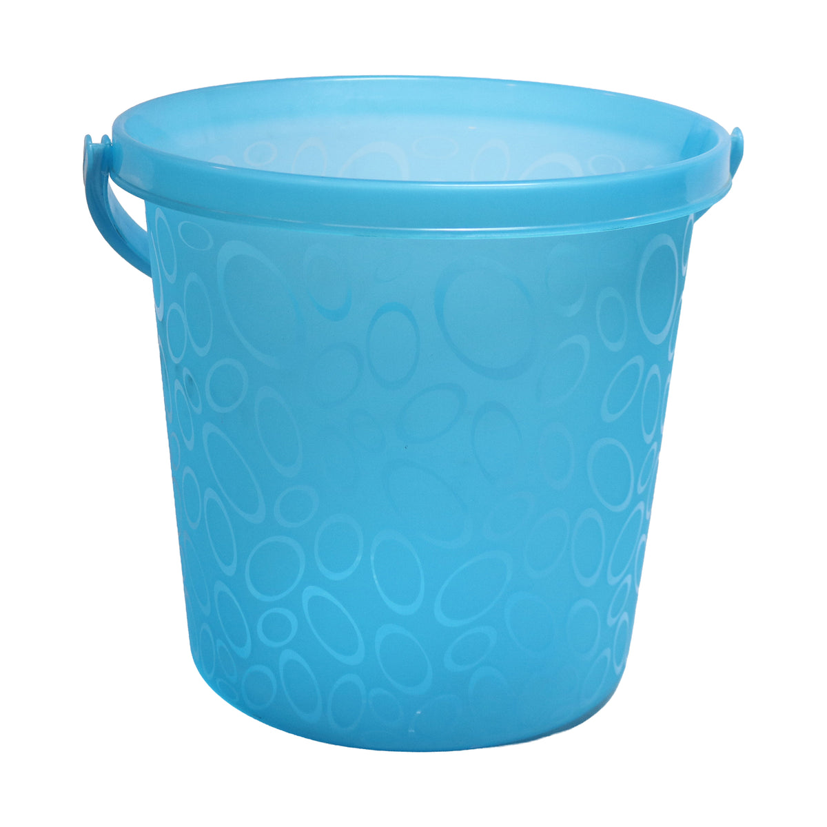 Plastic Bucket with Embossed Circle Pattern, image 1