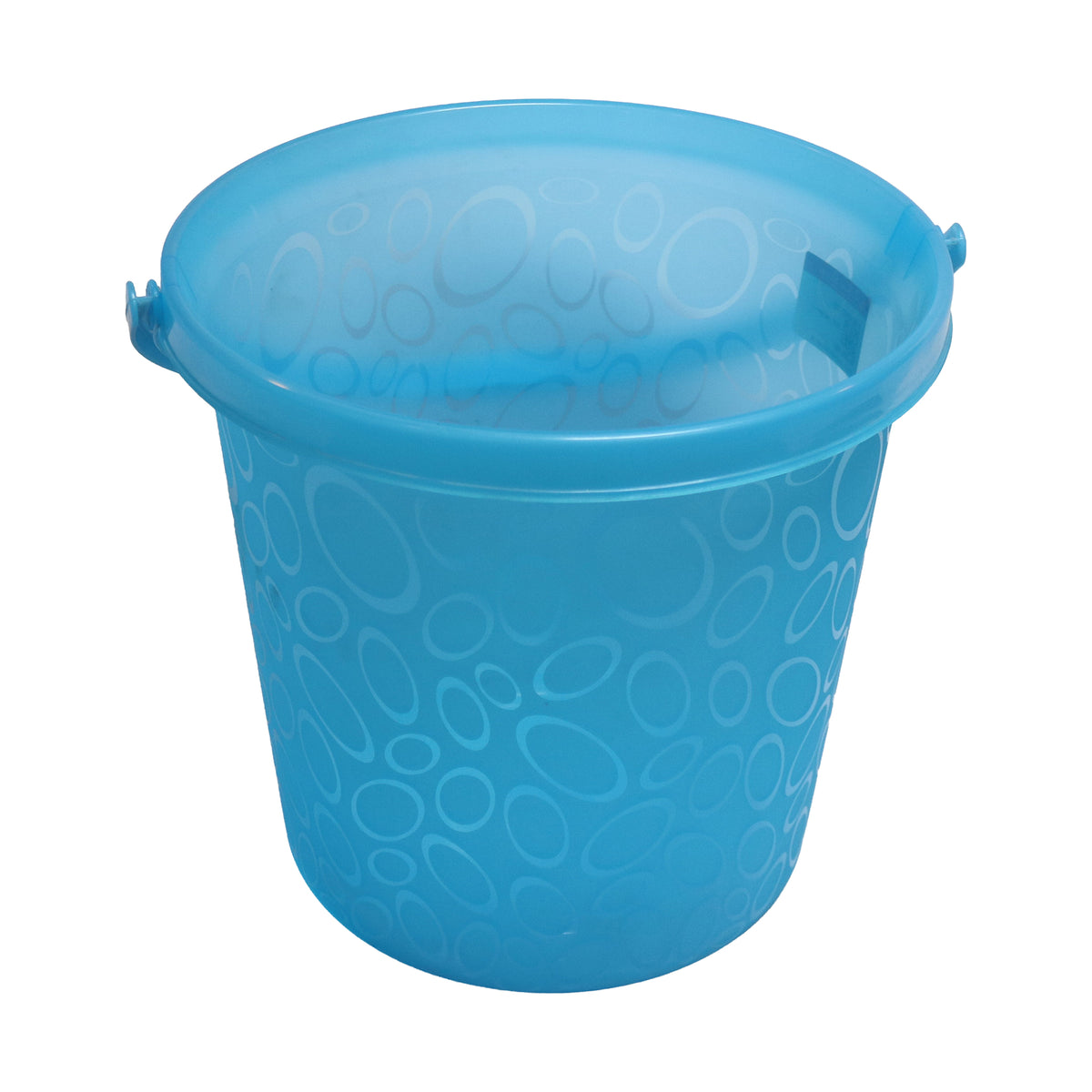 Plastic Bucket with Embossed Circle Pattern, image 2