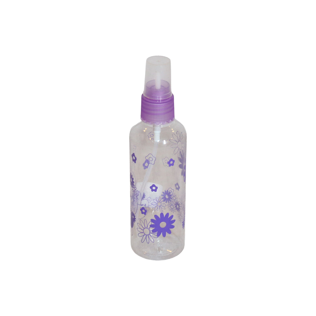 Plastic Spray Bottle with Purple Floral Motif, image 2