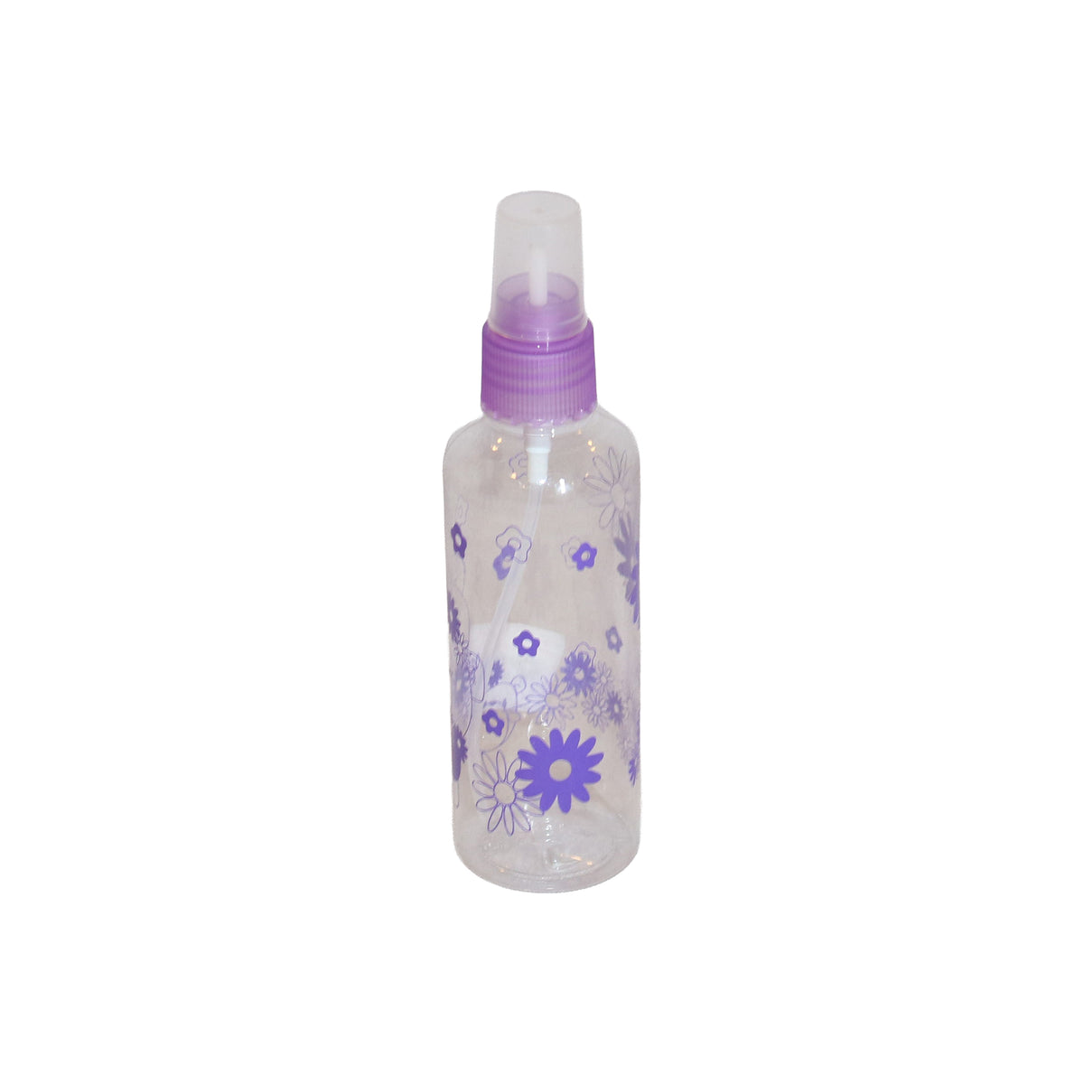 Plastic Spray Bottle with Purple Floral Motif, image 4