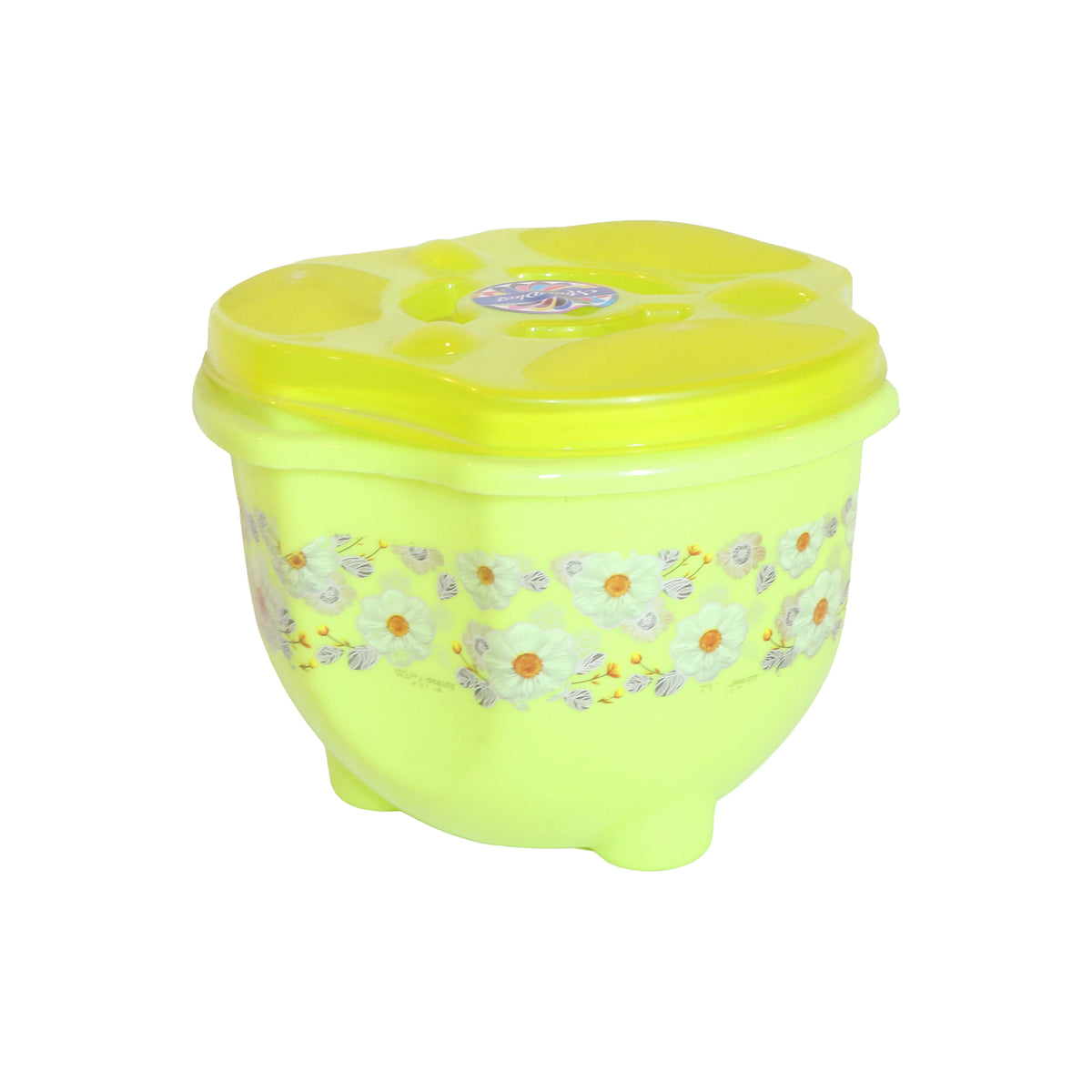 Plastic Storage Box with Floral Daisy Print, image 1