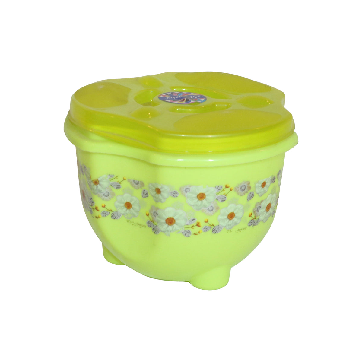 Plastic Storage Box with Floral Daisy Print, image 2