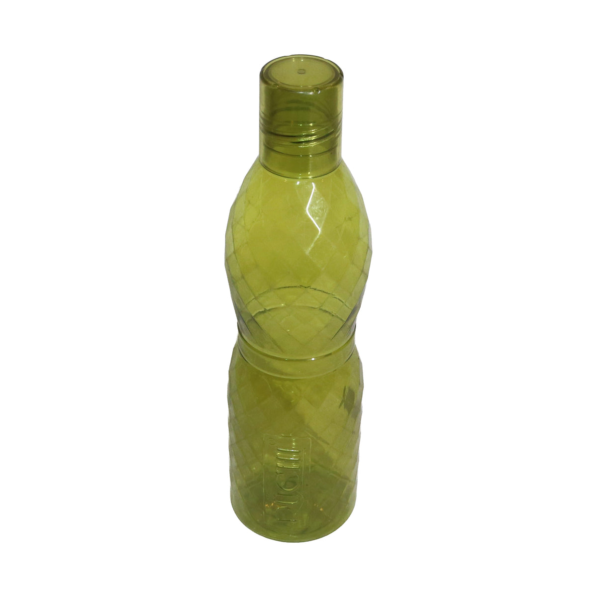 Plastic Water Bottle with Diamond-Patterned Hourglass Shape, image 2