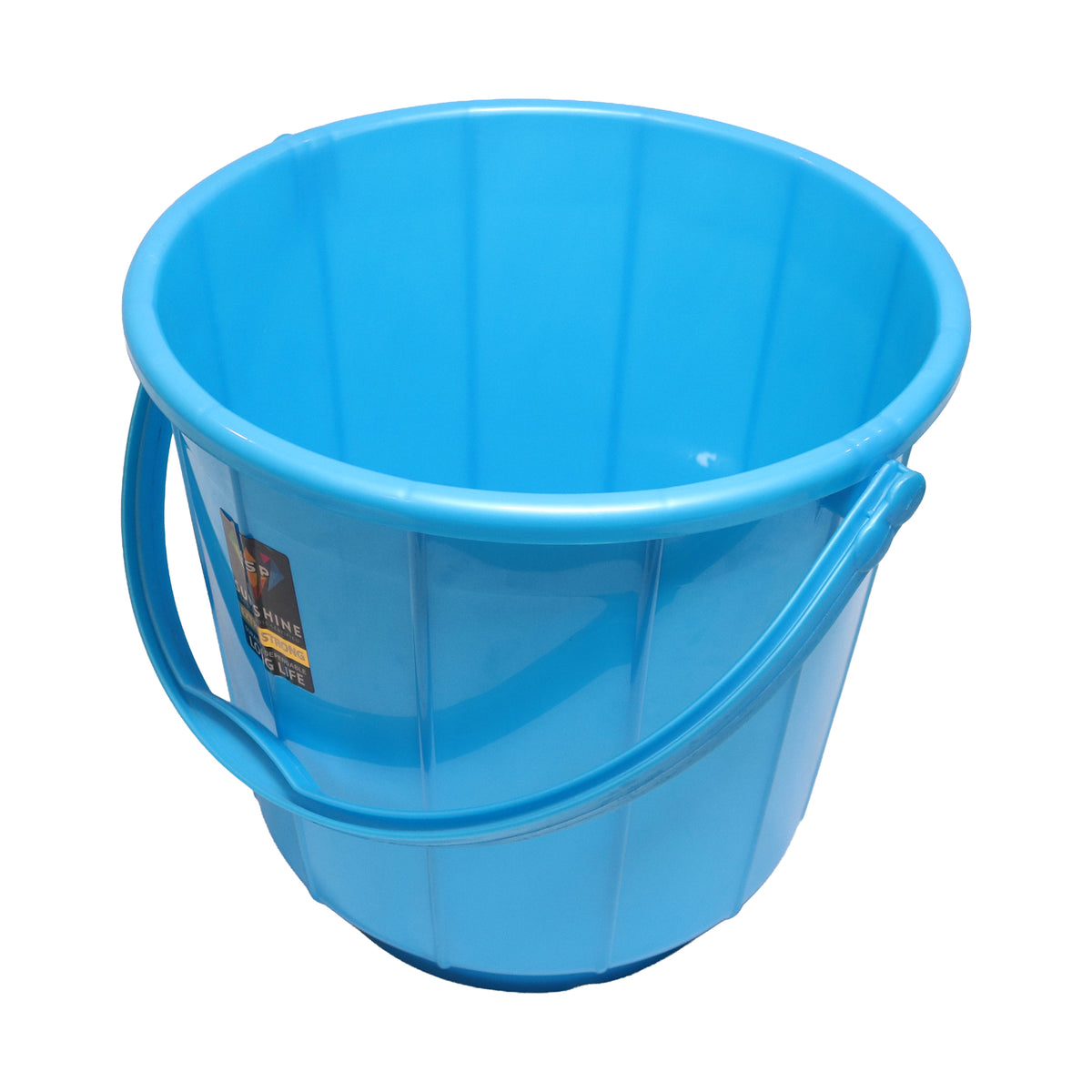 Plastic Water Bucket with Ribbed Design, image 3