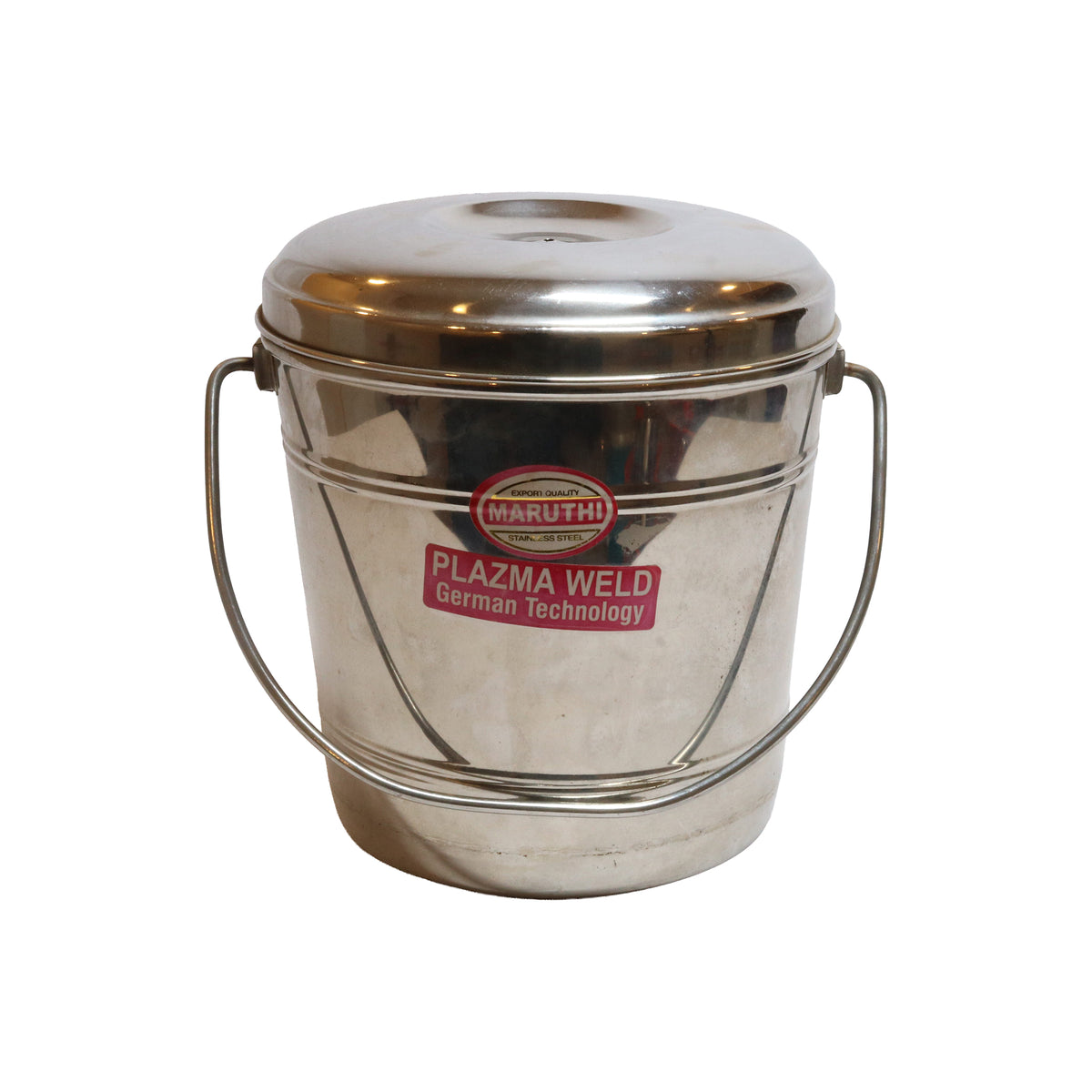 Stainless Steel Bucket with Domed Lid, image 1