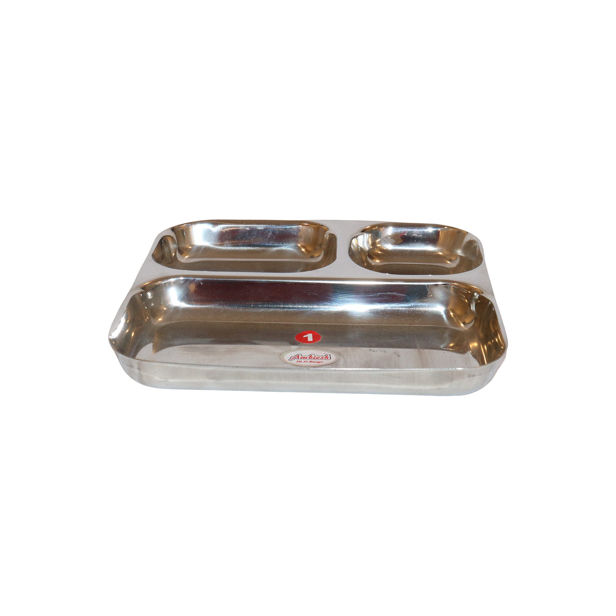 Stainless Steel Compartment Plate, image 2