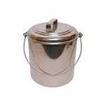 Stainless Steel Cylindrical Bucket with Lid, image 1