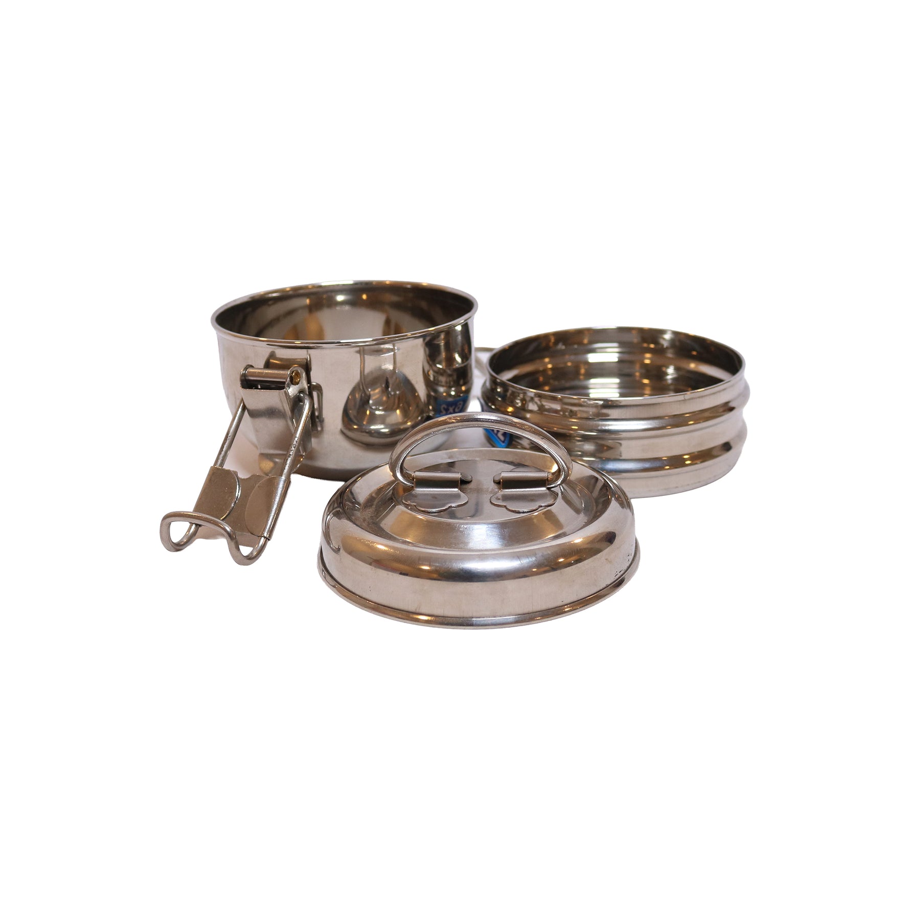 Stainless Steel Cylindrical Lunch Carrier, image 3