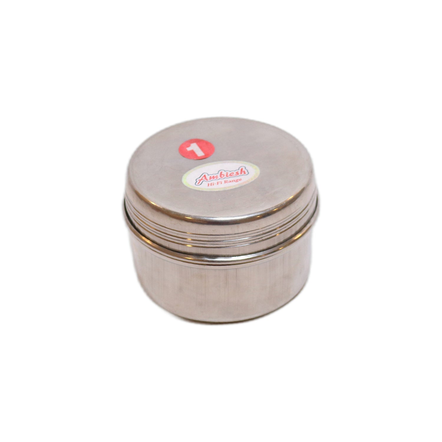 Stainless Steel Cylindrical Lunch Dabba, image 1