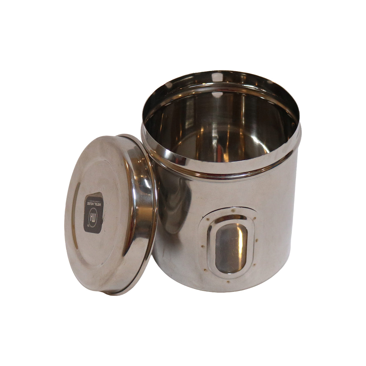 Stainless Steel Dabba with Glass Viewing Window, image 2