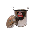Stainless Steel Drum Container with Dual Handles, image 2