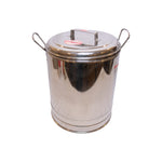 Stainless Steel Drum Container with Lid, image 1