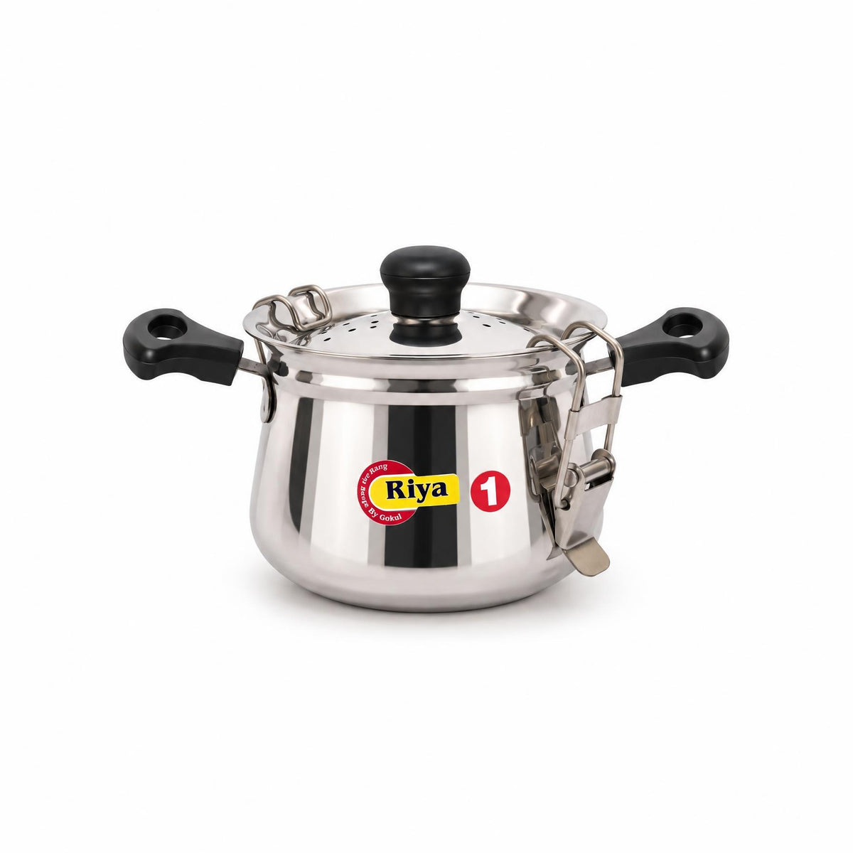 Stainless Steel Handi, Traditional Rounded Cooking Vessel with Flared Rim & Matching Lid for Curries, Rice & Daily Cooking [Polished Mirror Finish, Lightweight]