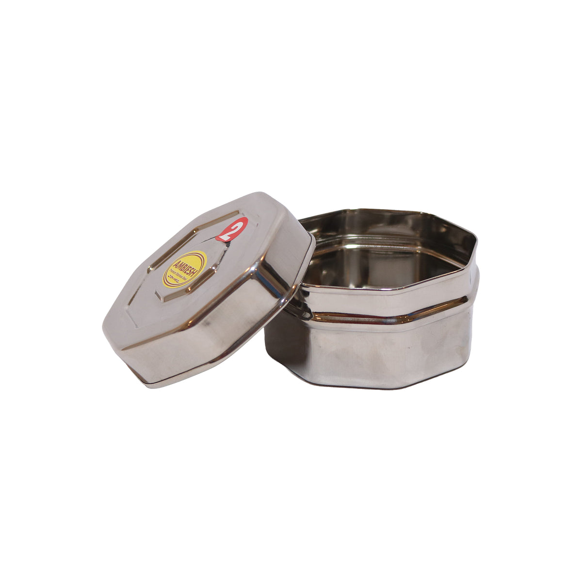 Stainless Steel Hexagonal Dabba, image 1