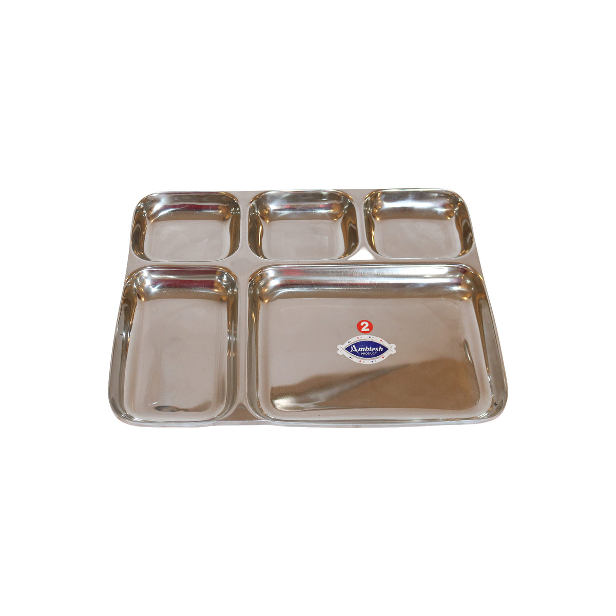 Stainless Steel Partitioned Food Tray, image 2