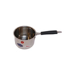 Stainless Steel Saucepan with Black Handle, image 1