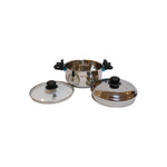 Stainless Steel Strain Mate Cooking Pot with Glass Lid, image 2