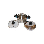 Stainless Steel Strain Mate Cooking Pot with Glass Lid, image 3