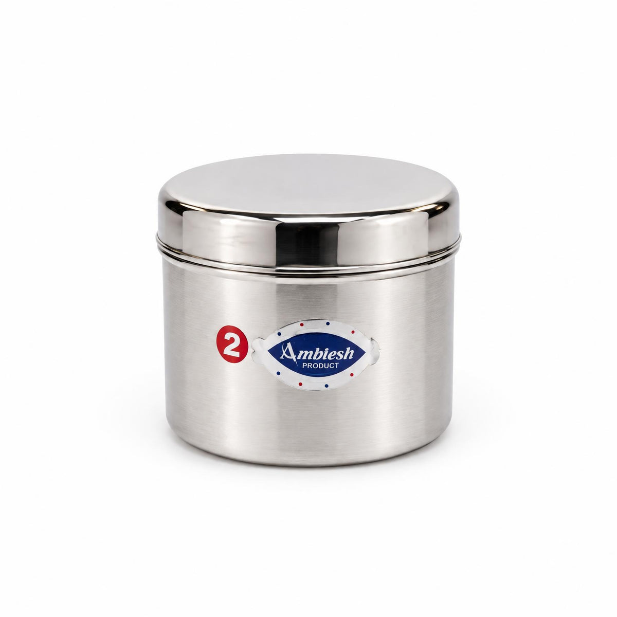 Stainless Steel Thookku, Cylindrical Lunch Container with Domed Lid & Dual Handles, for Office Meals, Home Storage & Daily Packed Lunches [Polished Finish, Secure Locking Lid]