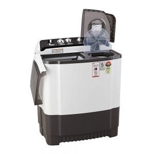 LG Washing Machine - 8 Kg 5 Star Semi-Automatic Top Loading Washing Machine (P8035SGMZ, Grey, Collar Scrubber) - Image 2