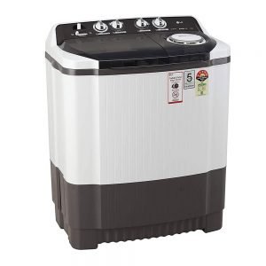 LG Washing Machine - 8 Kg 5 Star Semi-Automatic Top Loading Washing Machine (P8035SGMZ, Grey, Collar Scrubber) - Image 3