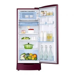 SAMSUNG FRIDGE - 192 L 3 Star Direct-Cool Single Door Refrigerator (RR20T282YR8/NL, SAFFRON RED) - Image 3